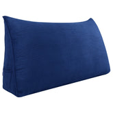 Large Reading Pillow Buttonless Corduroy——Deep Blue